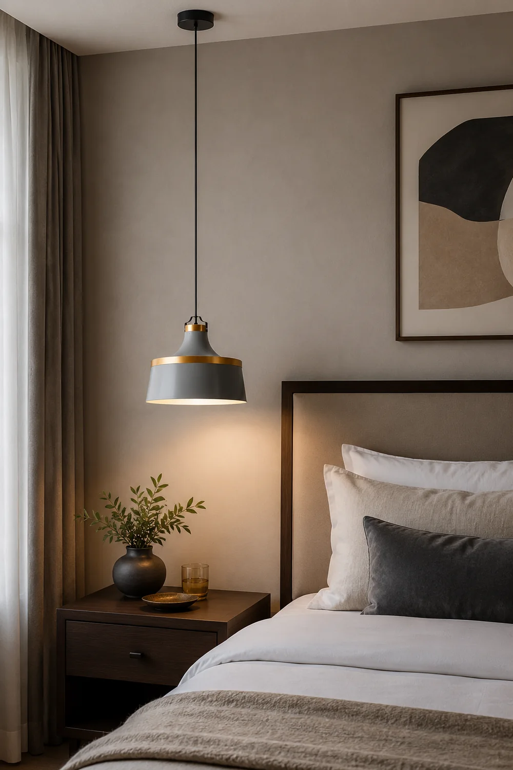 Morandi Modern Colorful Single Pendant Light, Metal Shade - Lumpaz