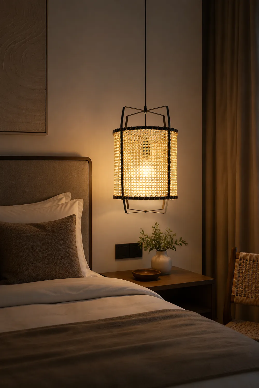 Rattan Cane Pendant Light - Lumpaz