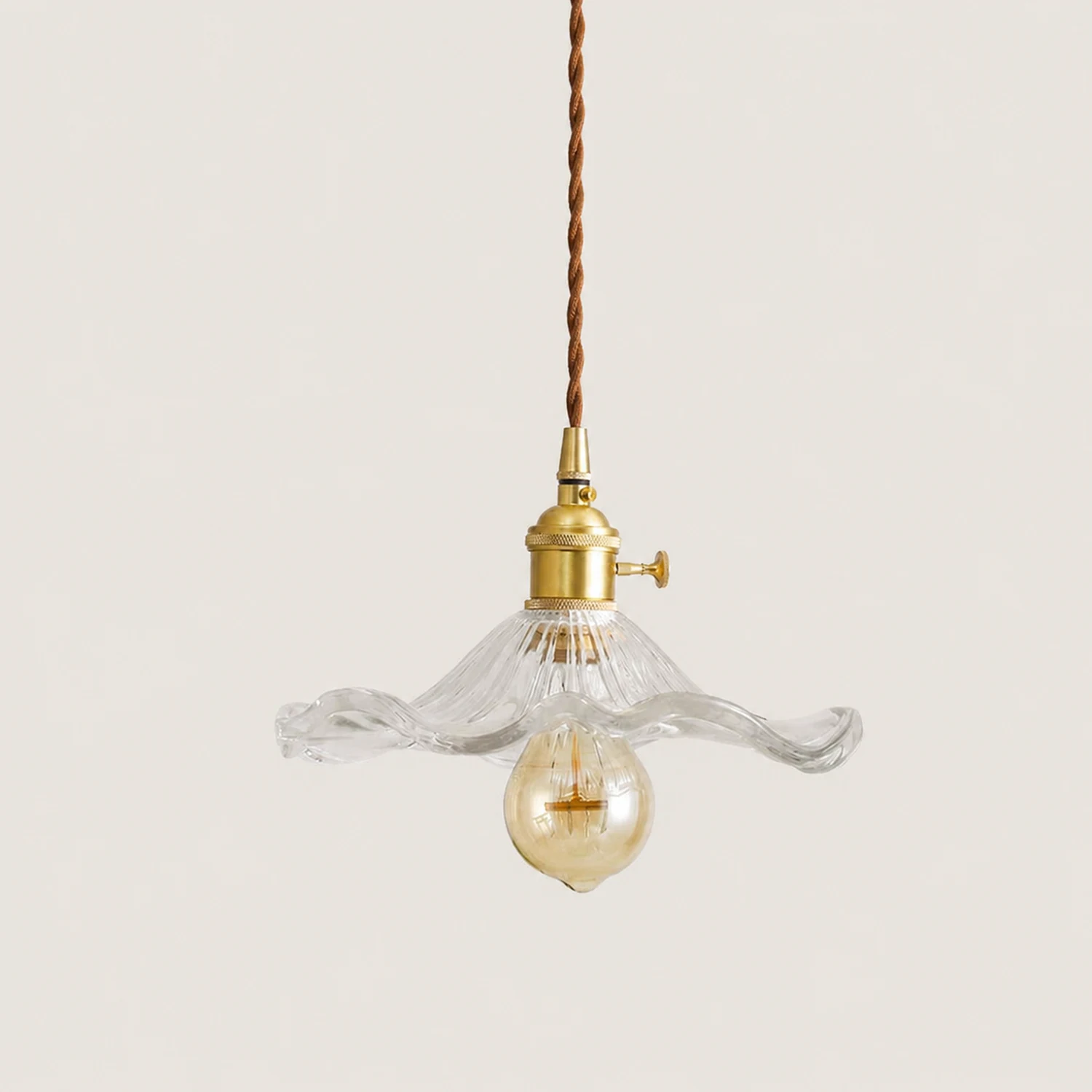 Glass Hibiscus Flower Pendant Light - Lumpaz
