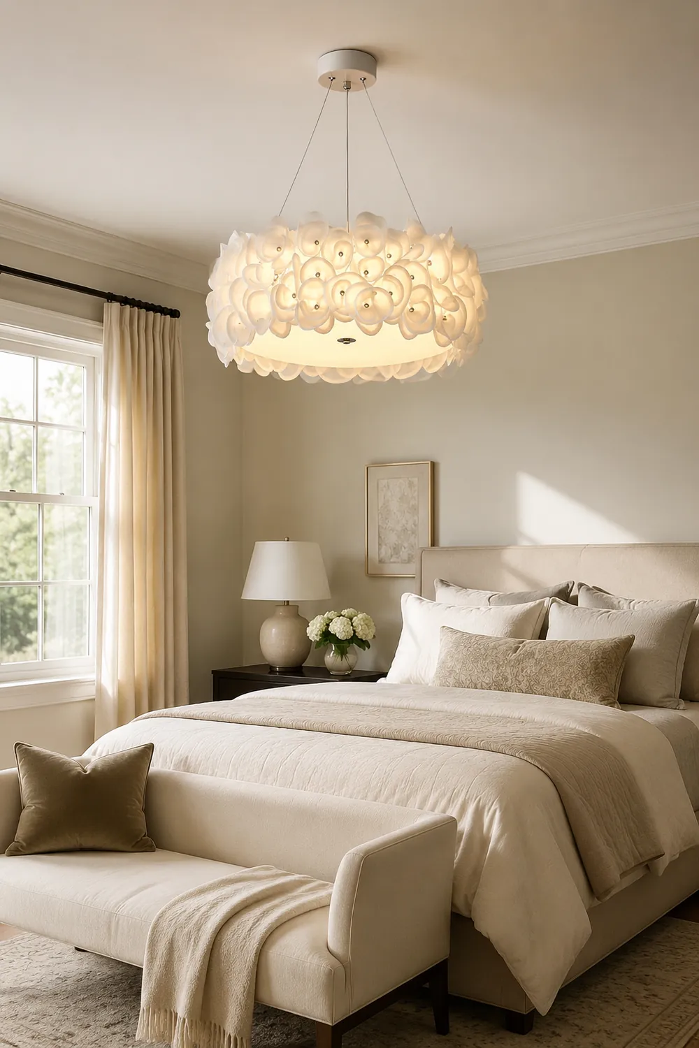 White Hydrangea Pendant Lamp - Lumpaz