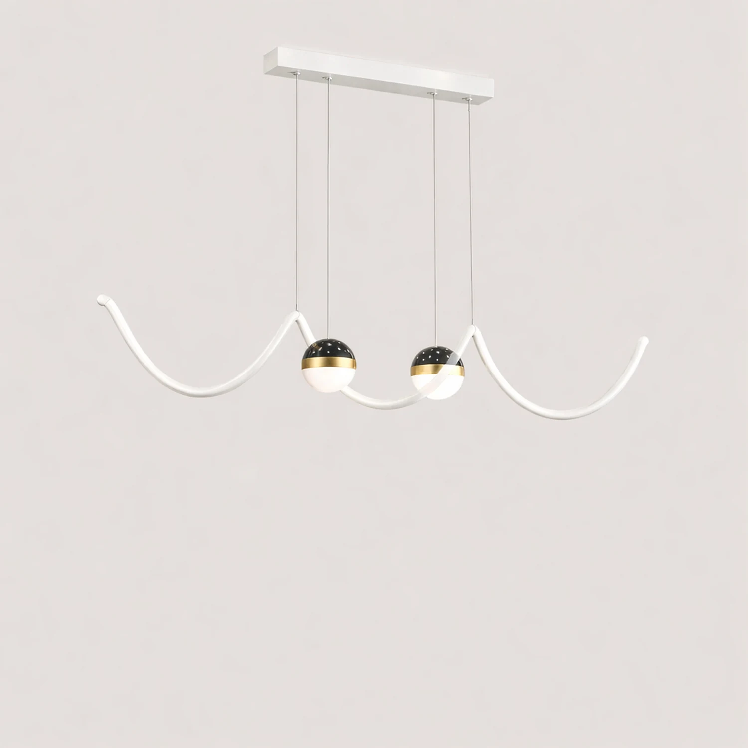 Madina Nordic Globe Wavy Metal/Acrylic Pendant Light - Lumpaz