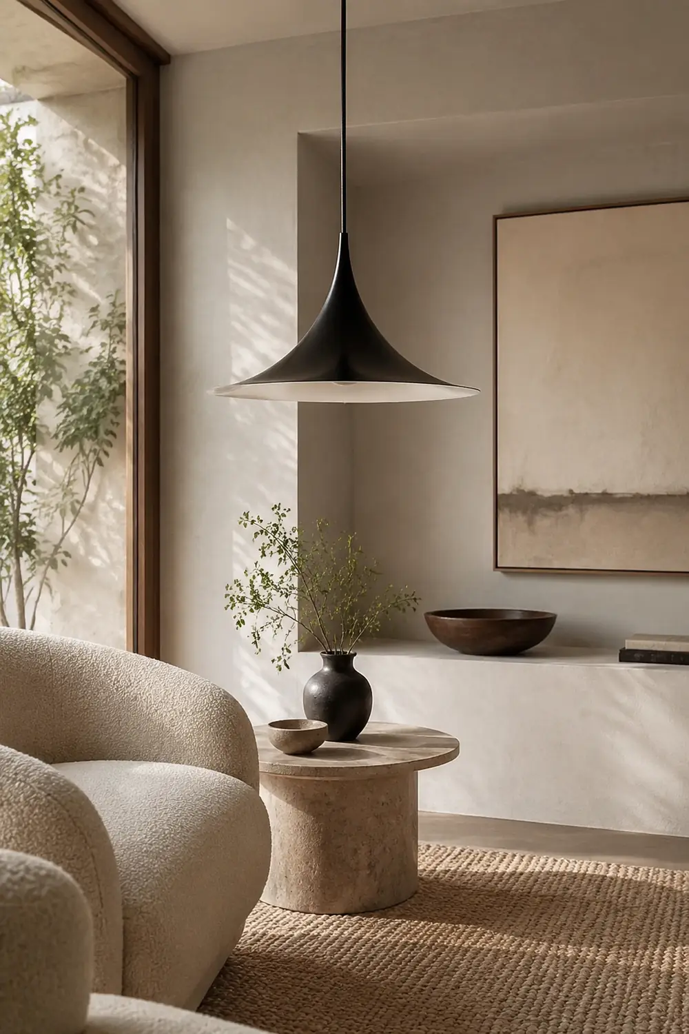 Cairns Mordern Pendant Light, Metal Black/White Dinning Room - Lumpaz