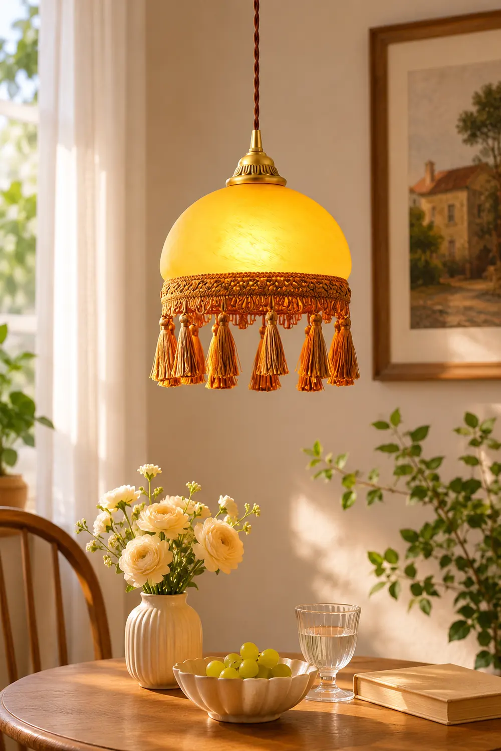 French Tassels Brass Pendant Light - Lumpaz