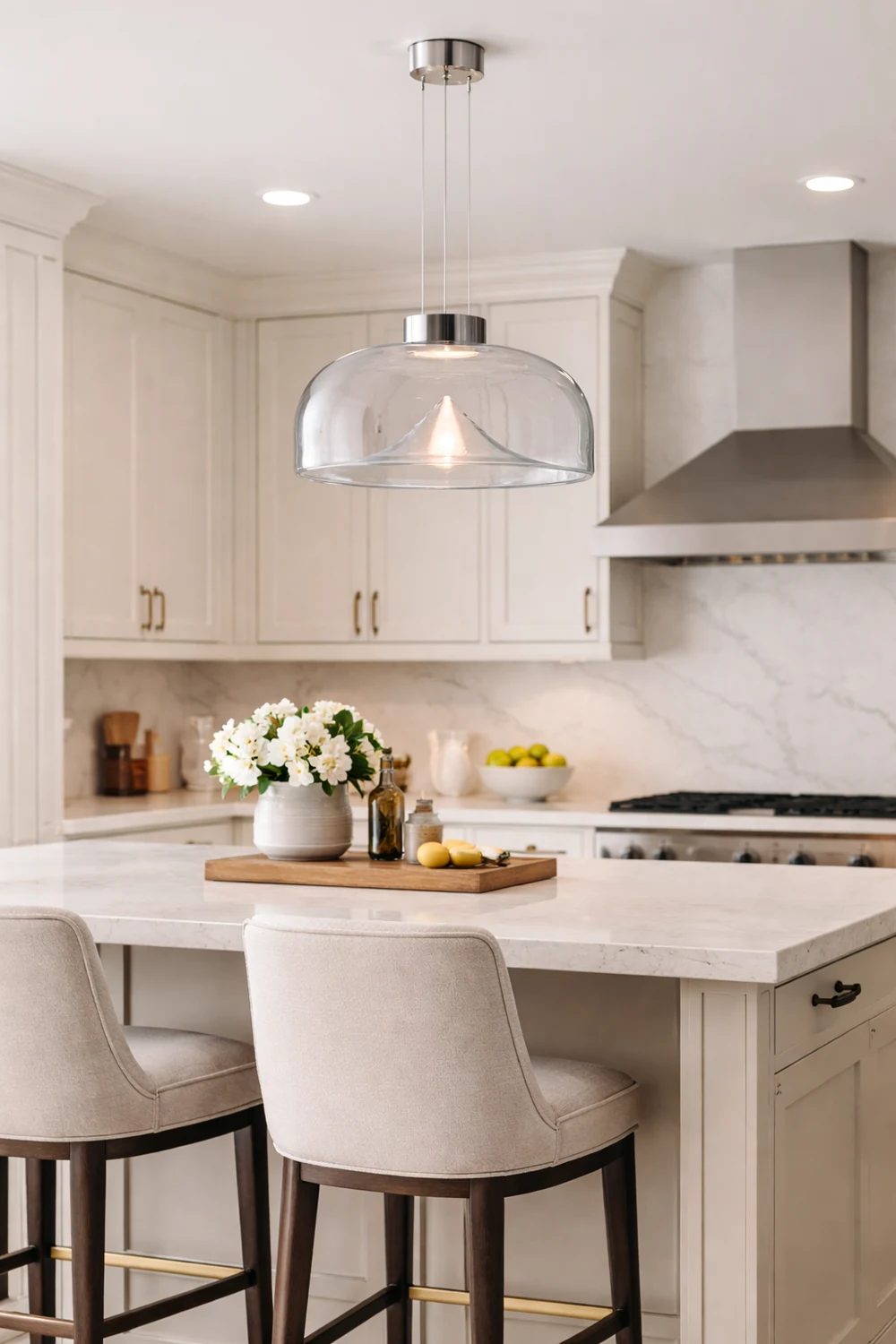 Herbert Modern Mountain Glass Pendant Light - Lumpaz
