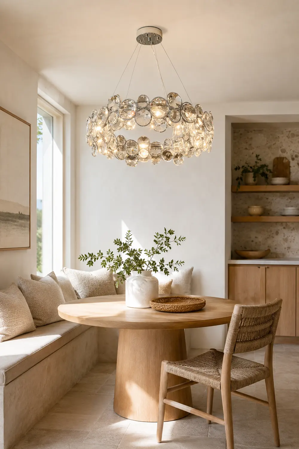 Chrome Round Crystal Chandelier - Lumpaz