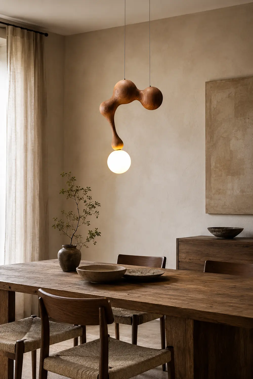 Jenna Wooden Pendant Lamp - Lumpaz