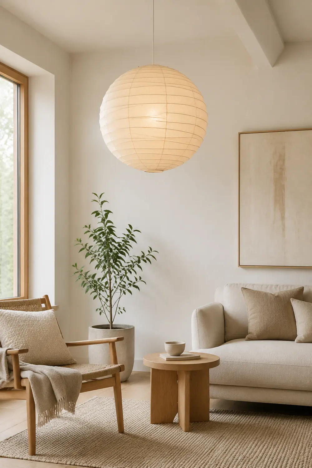 Washi Paper Pendant Lamp - Lumpaz