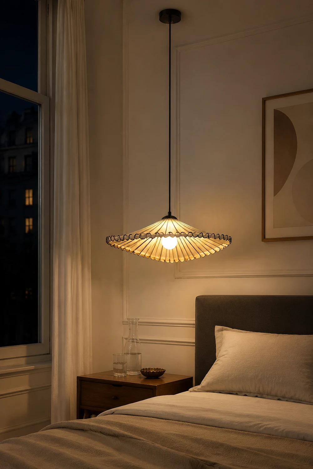 Lotus Leaf Fabric Pendant Light - Lumpaz