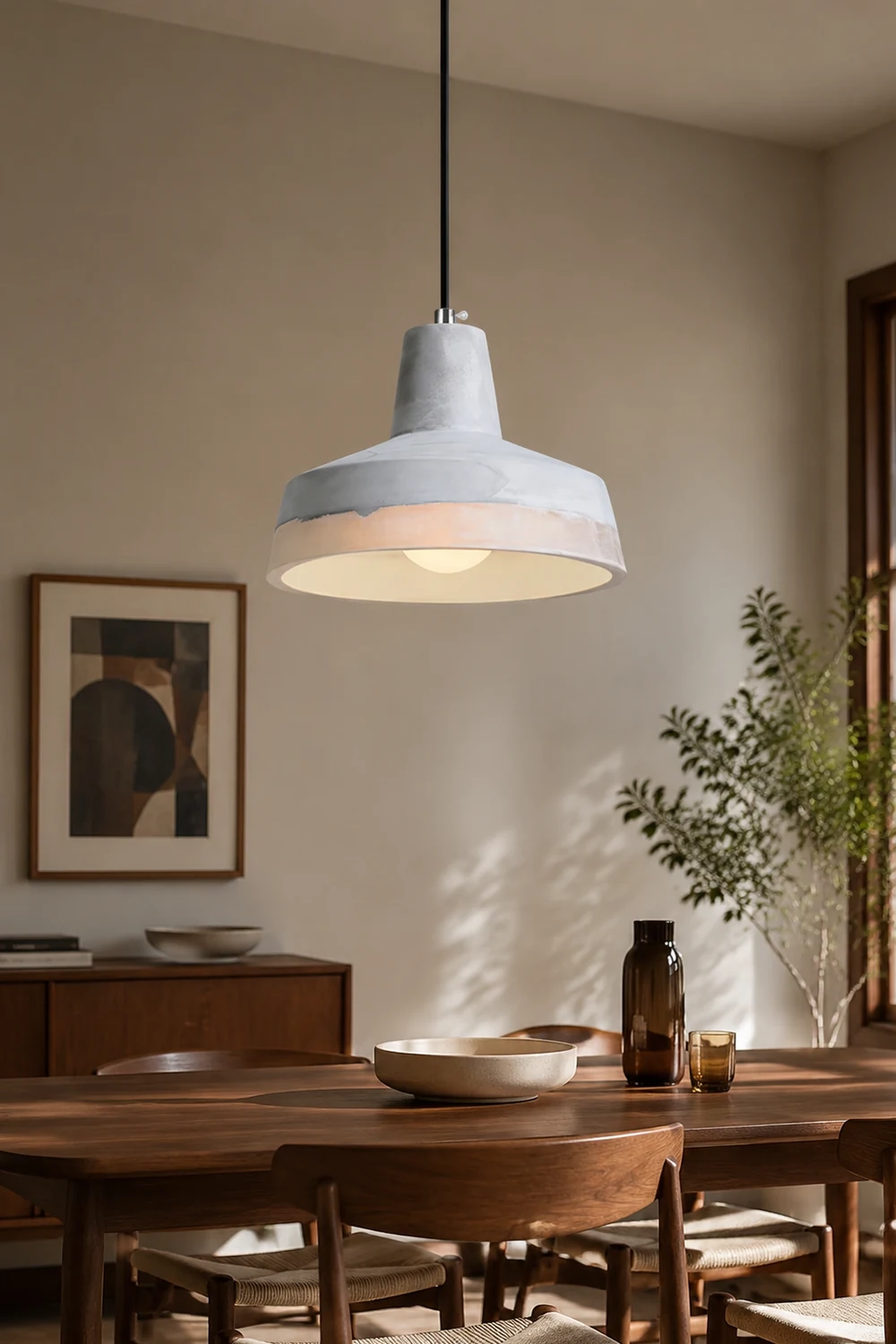 Delia Cement Pendant Light - Lumpaz