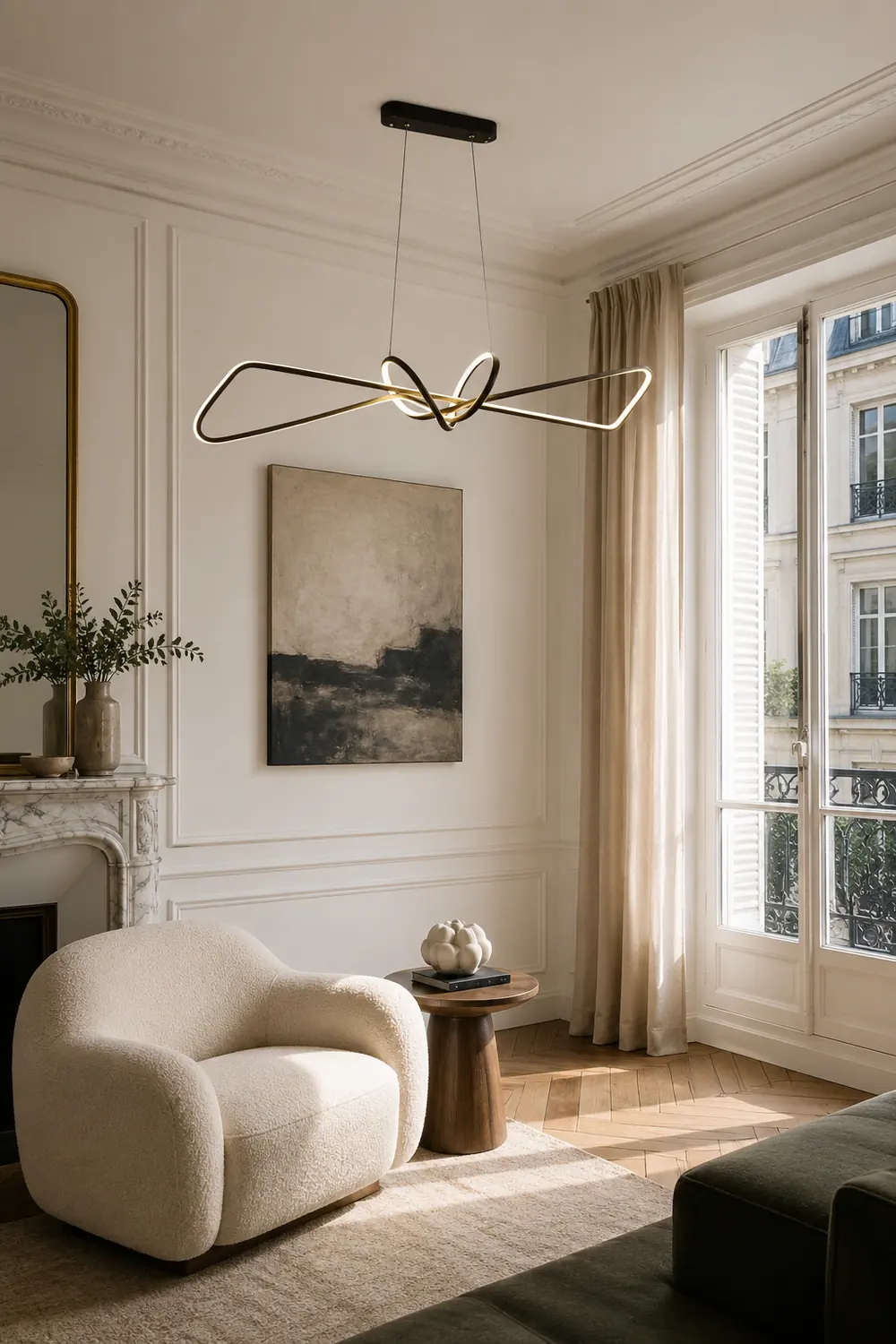 Bouvet Minimalist Geometric Metal Adjustable Pendant Light - Lumpaz