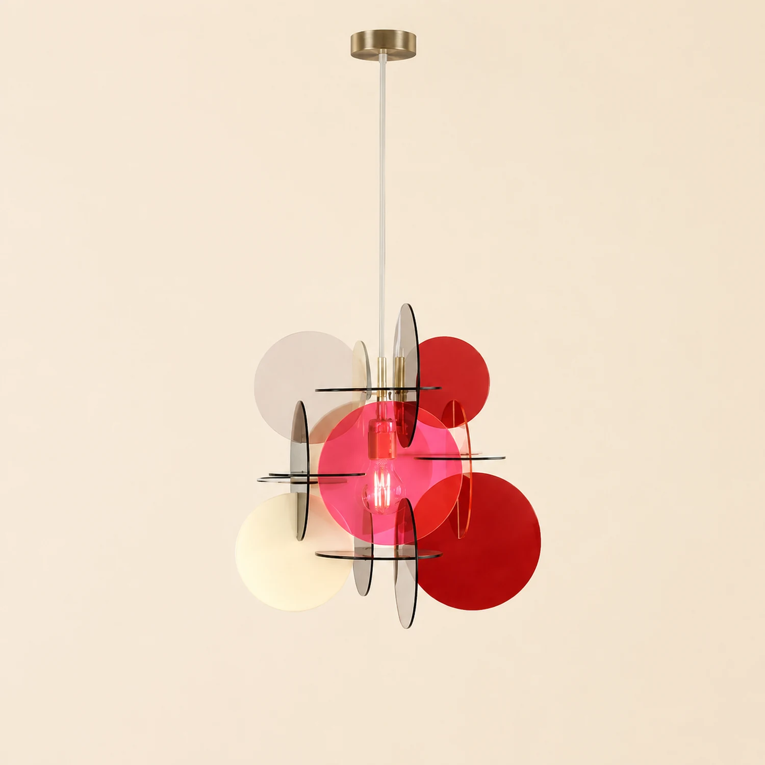 Morandi Modern Colorful Art Creative Pendant Light, Metal/Acrylic - Lumpaz