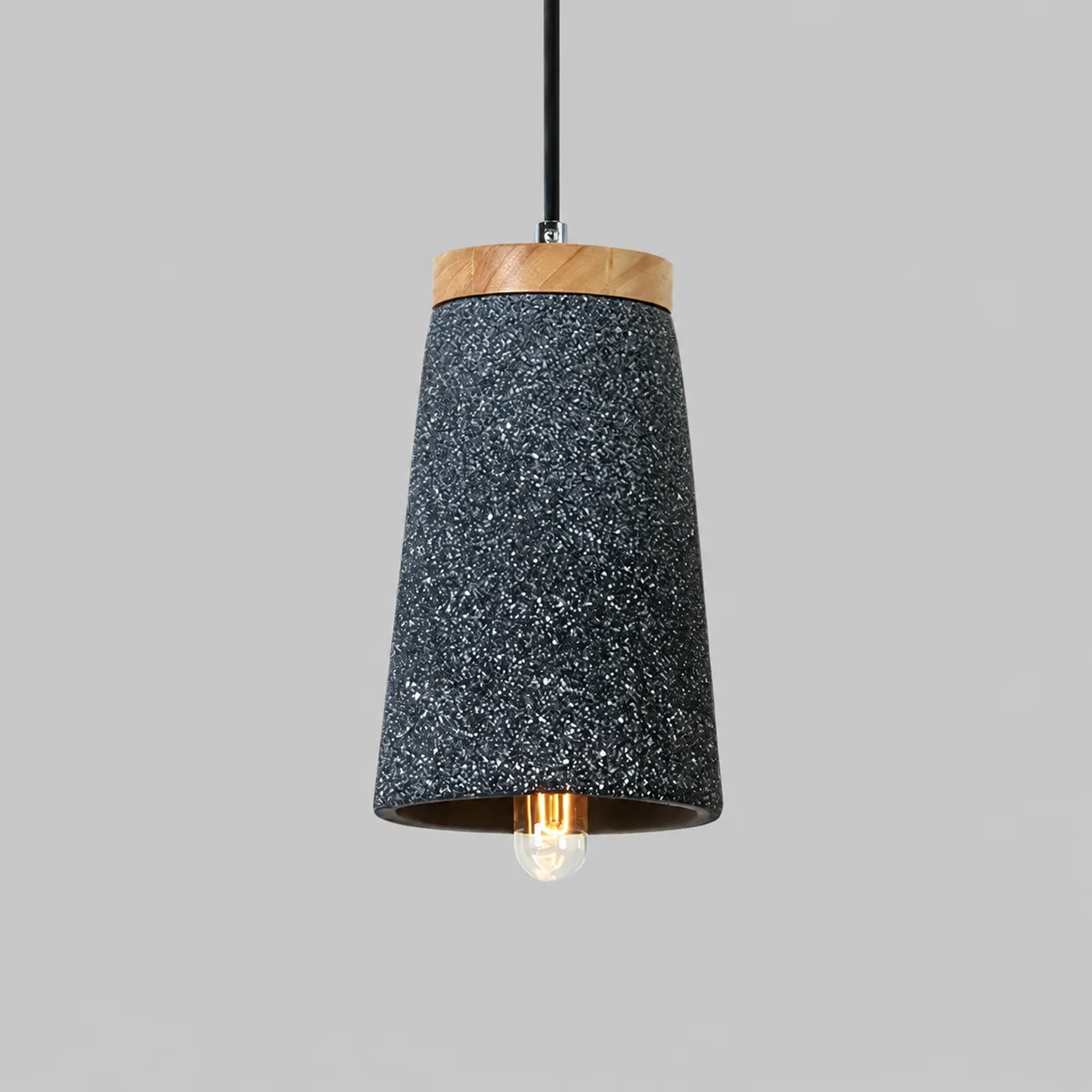 Coburg Wood Cement Pendant Light - Lumpaz