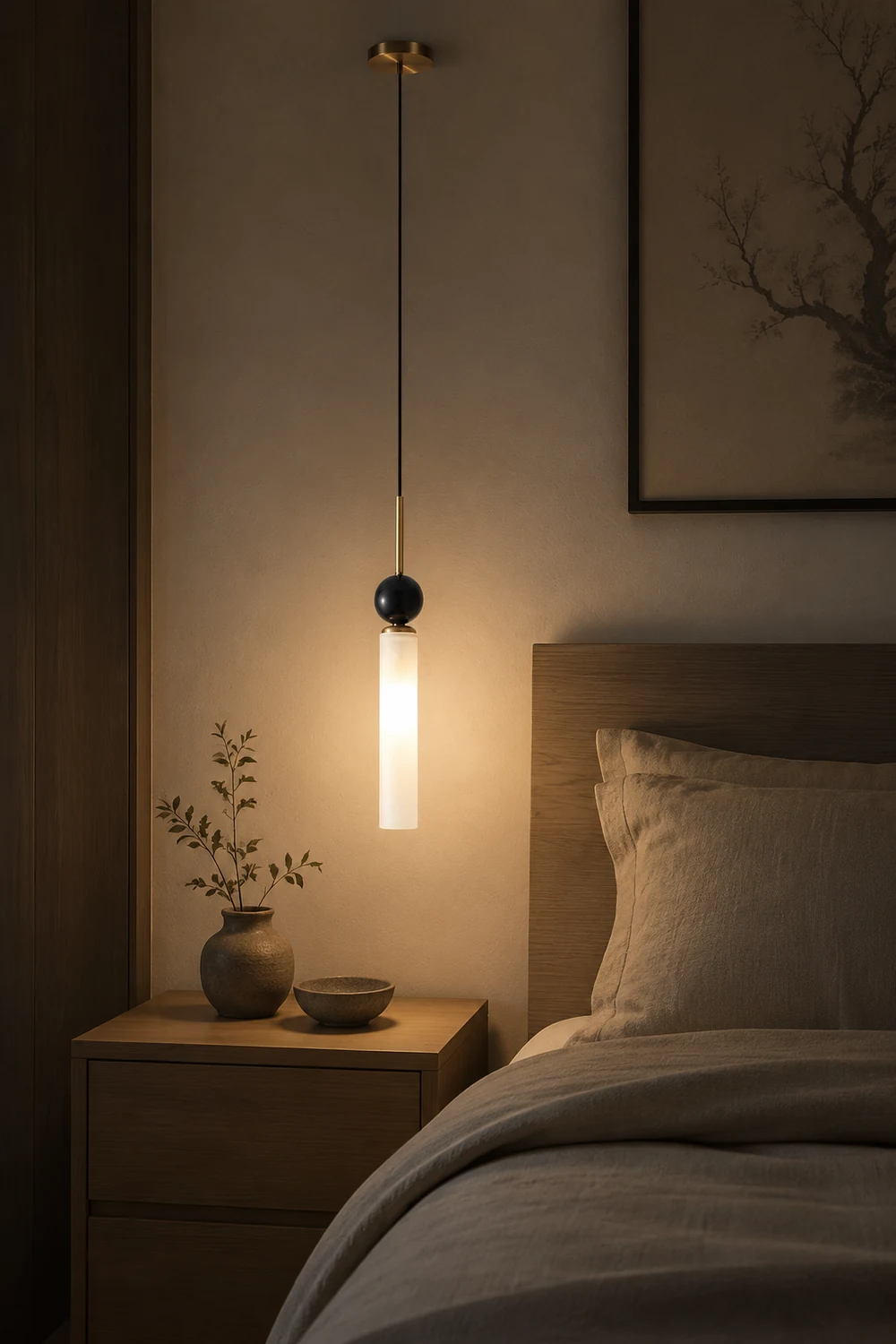 Marble Vertical Pendant Lamp - Lumpaz