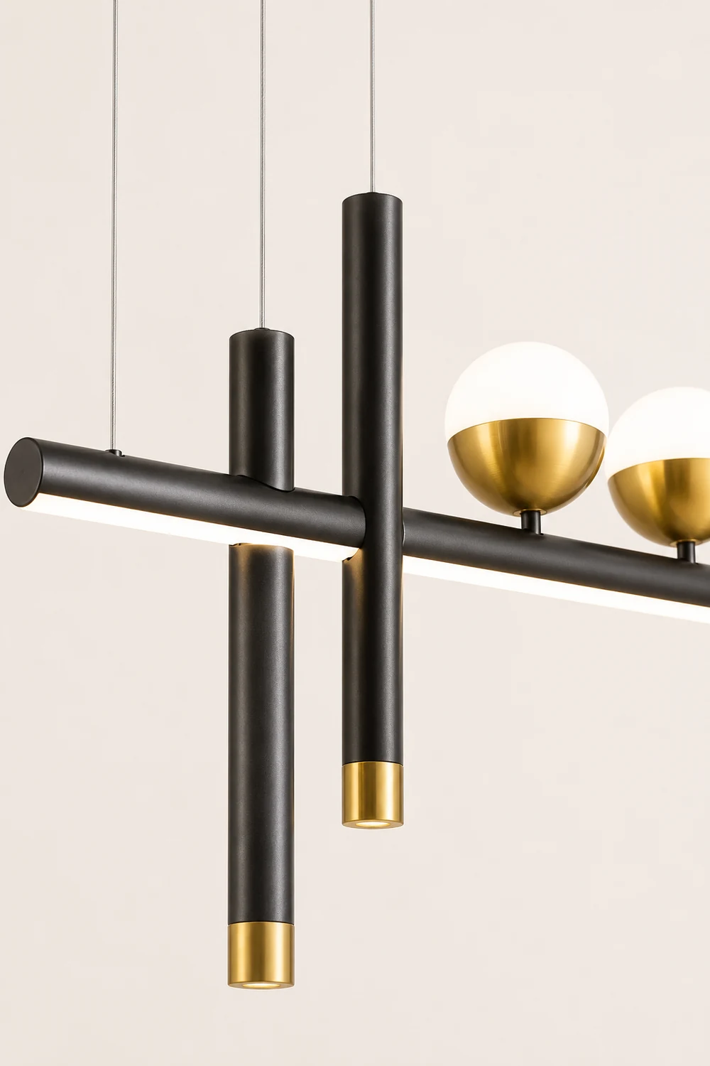 Madina Modern Globe Metal/Acrylic Pendant Light, Dining Room - Lumpaz