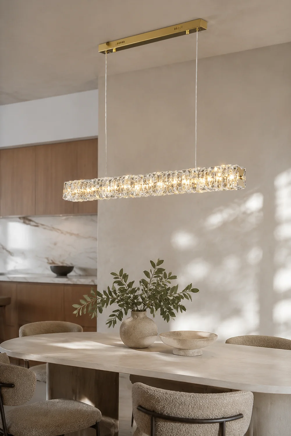 Long Crystal Pendant Lamp - Lumpaz