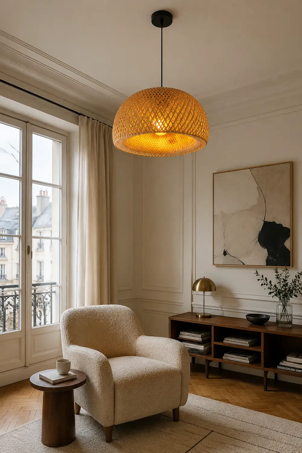 Bamboo Braided Pendant Lamp - Lumpaz