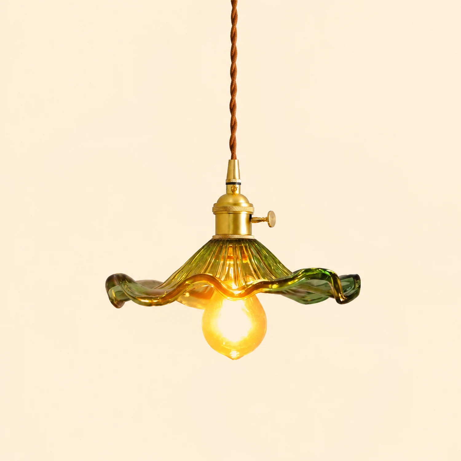 Glass Hibiscus Flower Pendant Light - Lumpaz