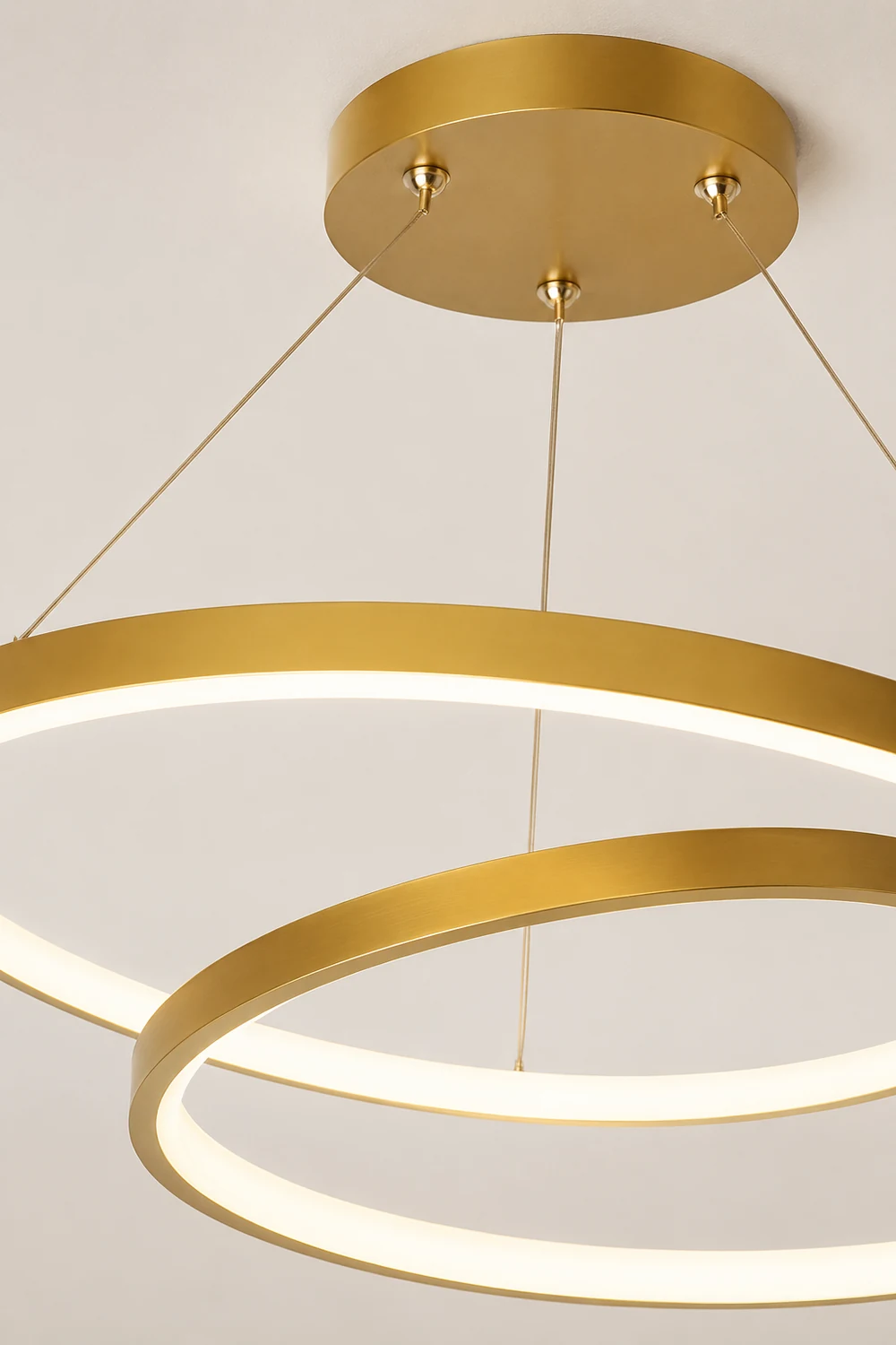 Arisha Pendant Light Curved Circle, Brass - Lumpaz