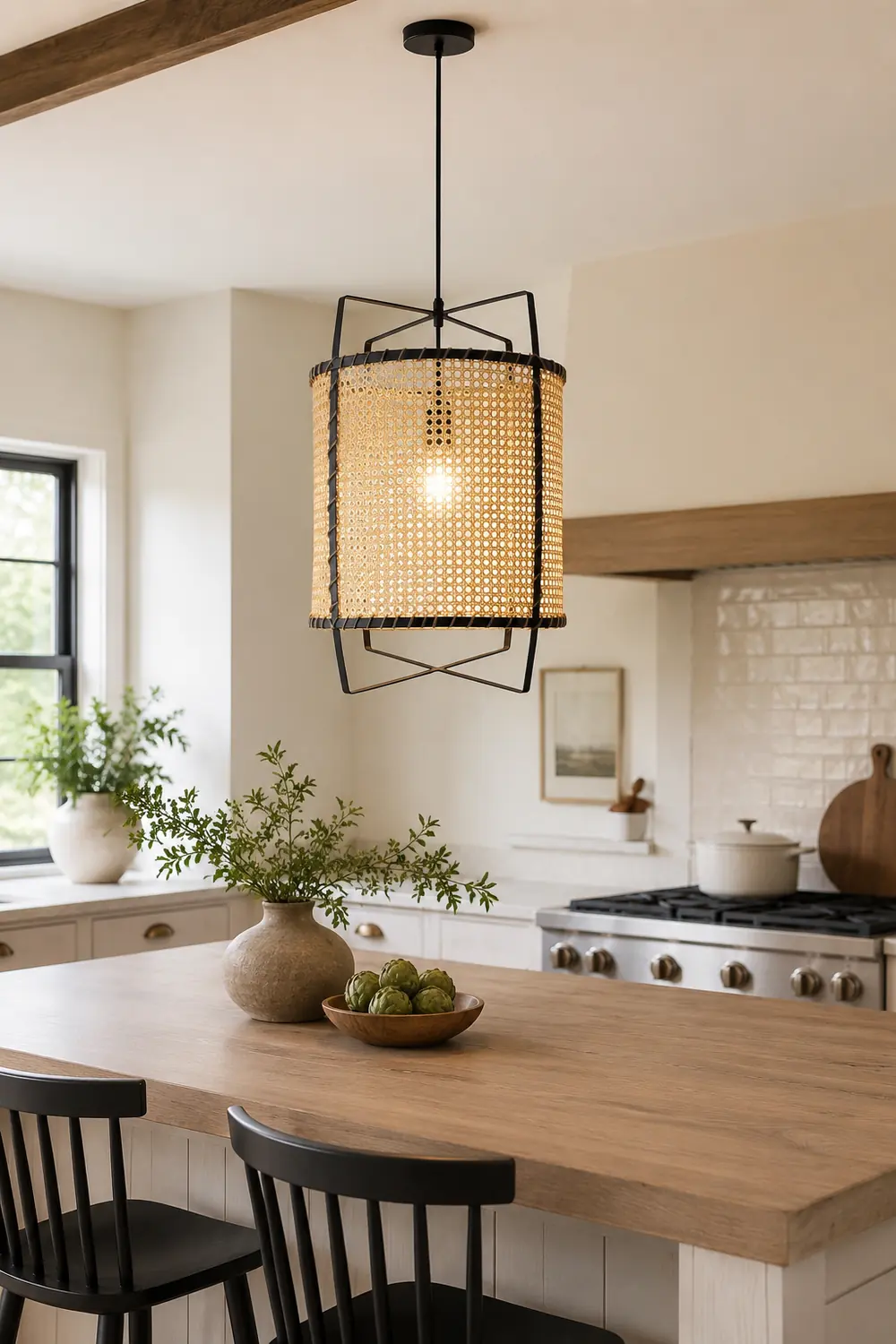 Rattan Cane Pendant Light - Lumpaz