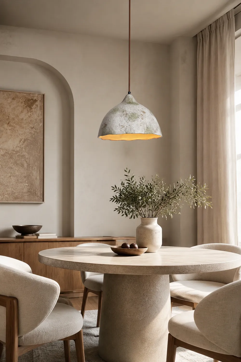 Pear Shape Ceramic Pendant Light - Lumpaz