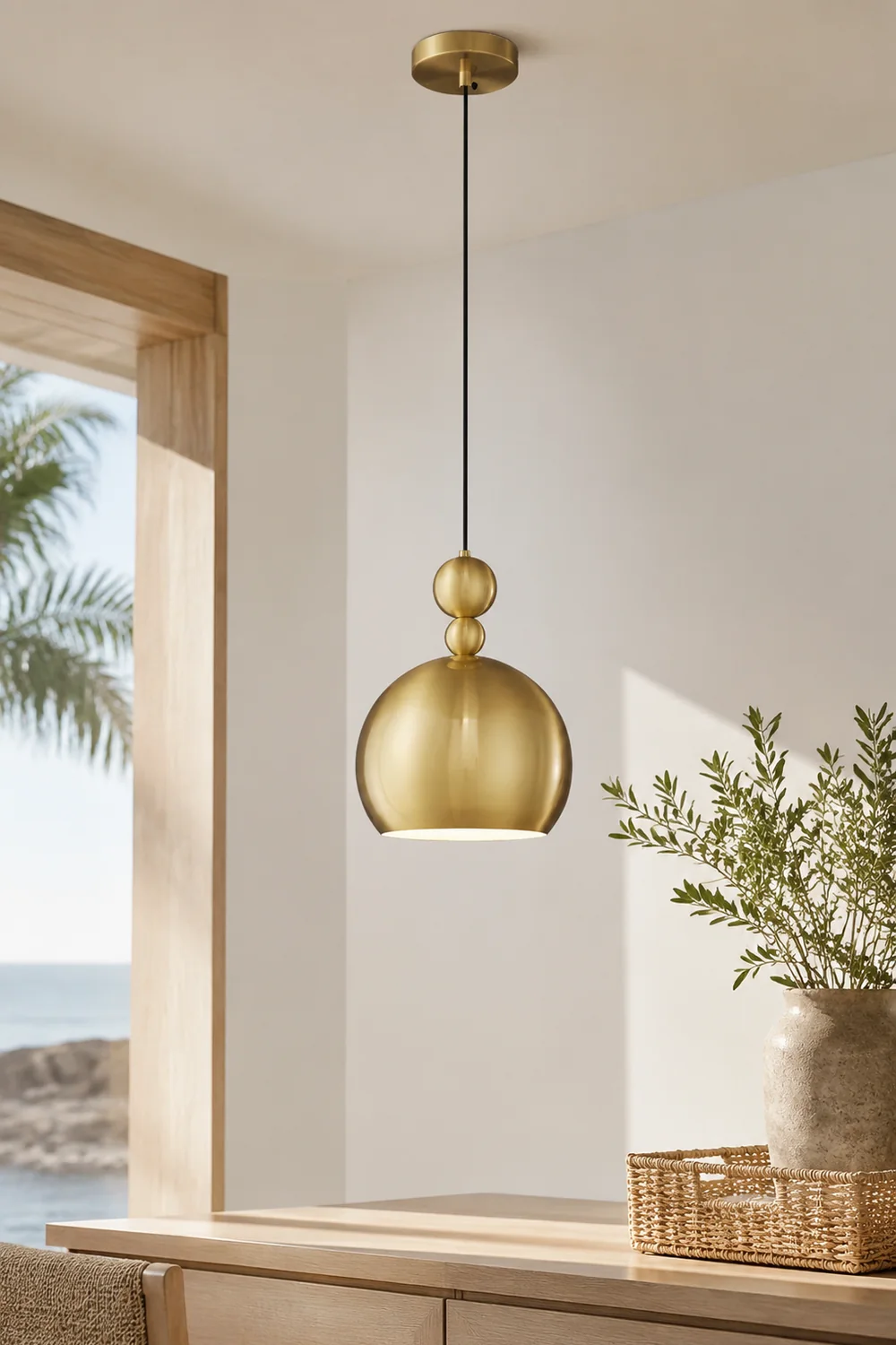 Palla Brass Pendant Lamp - Lumpaz