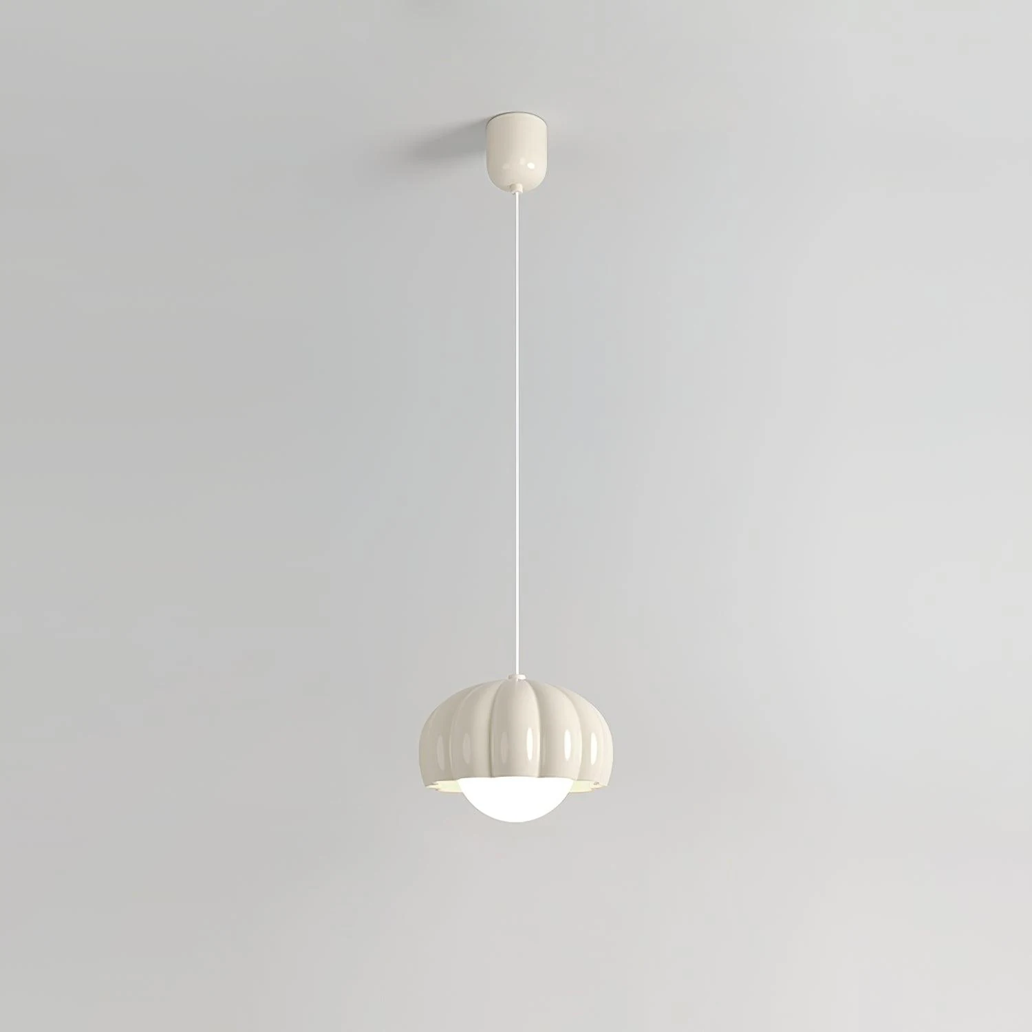 Creamy Pumpkin Pendant Light - Lumpaz
