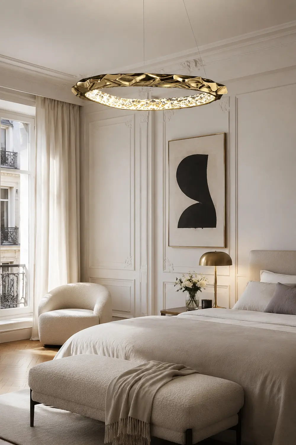 Resin Circlet Brass Pendant Lamp - Lumpaz