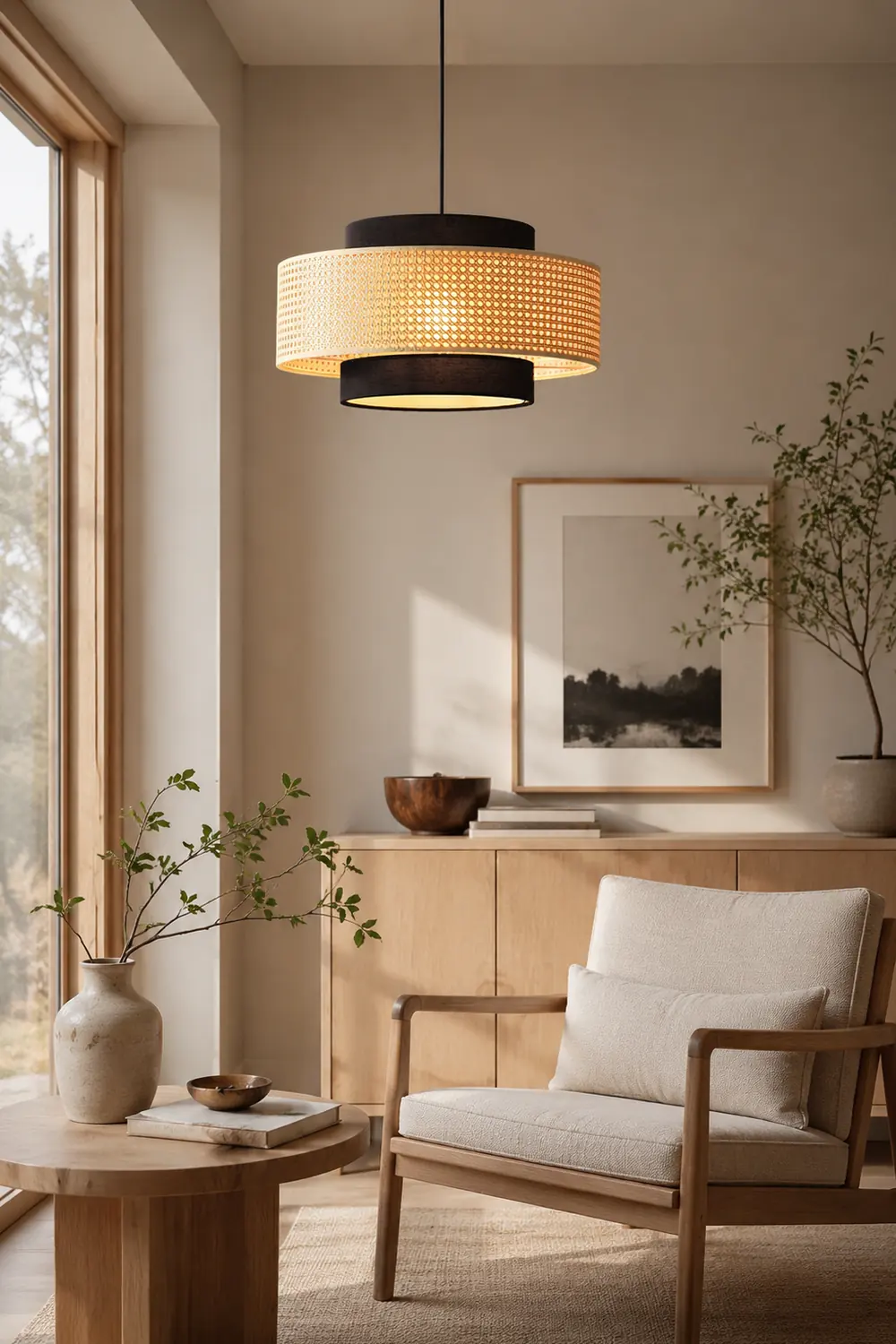 Drum Shade Pendant Light - Lumpaz