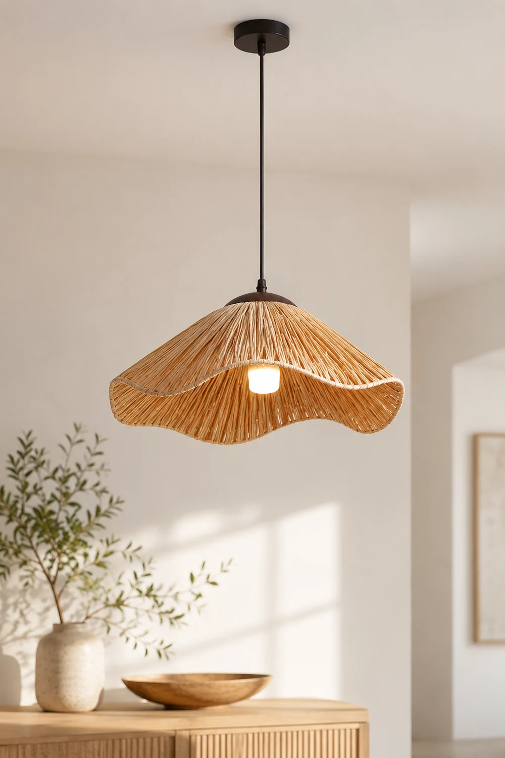 Straw Weaving Pendant Lamp - Lumpaz
