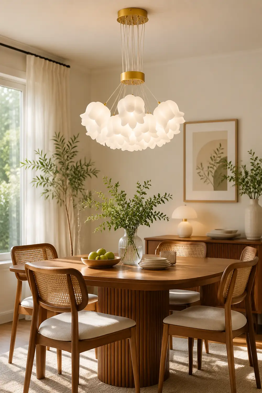 Elegant Floral Pendant Light - Lumpaz