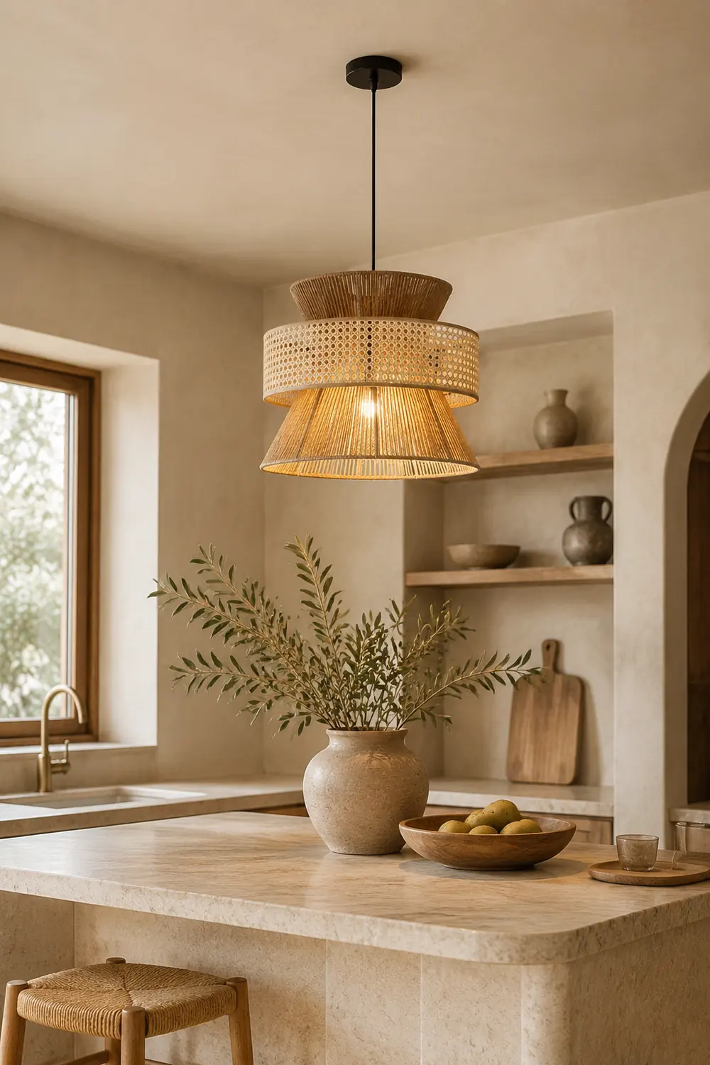 Rattan Bamboo Pendant Lamp - Lumpaz