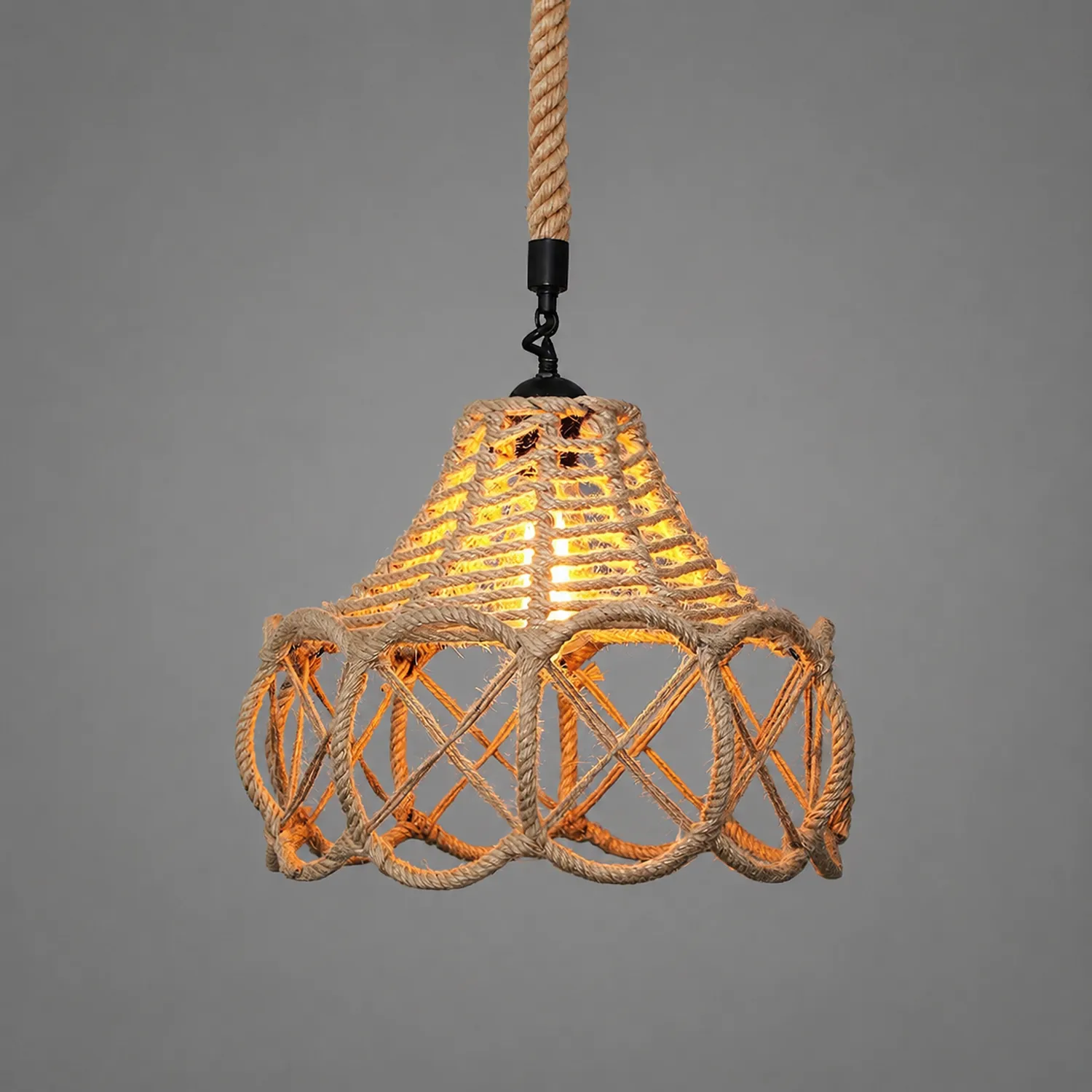 Retro Hemp Rope Interesting Pendant Light - Lumpaz