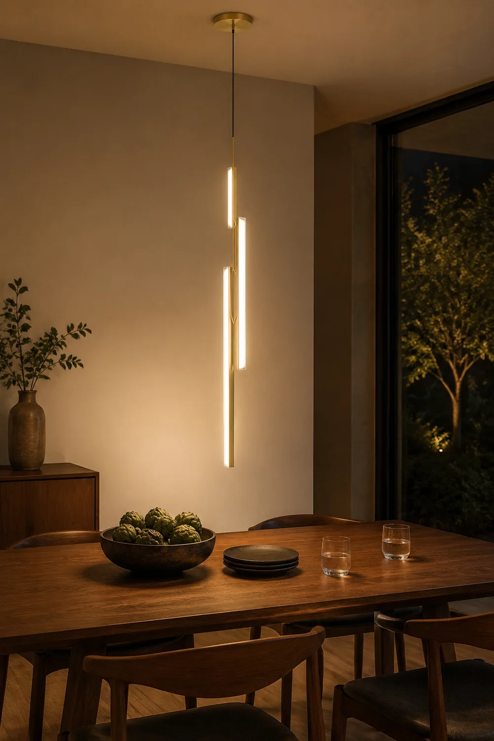 Halo Jewel Straight Pendant Light - Lumpaz