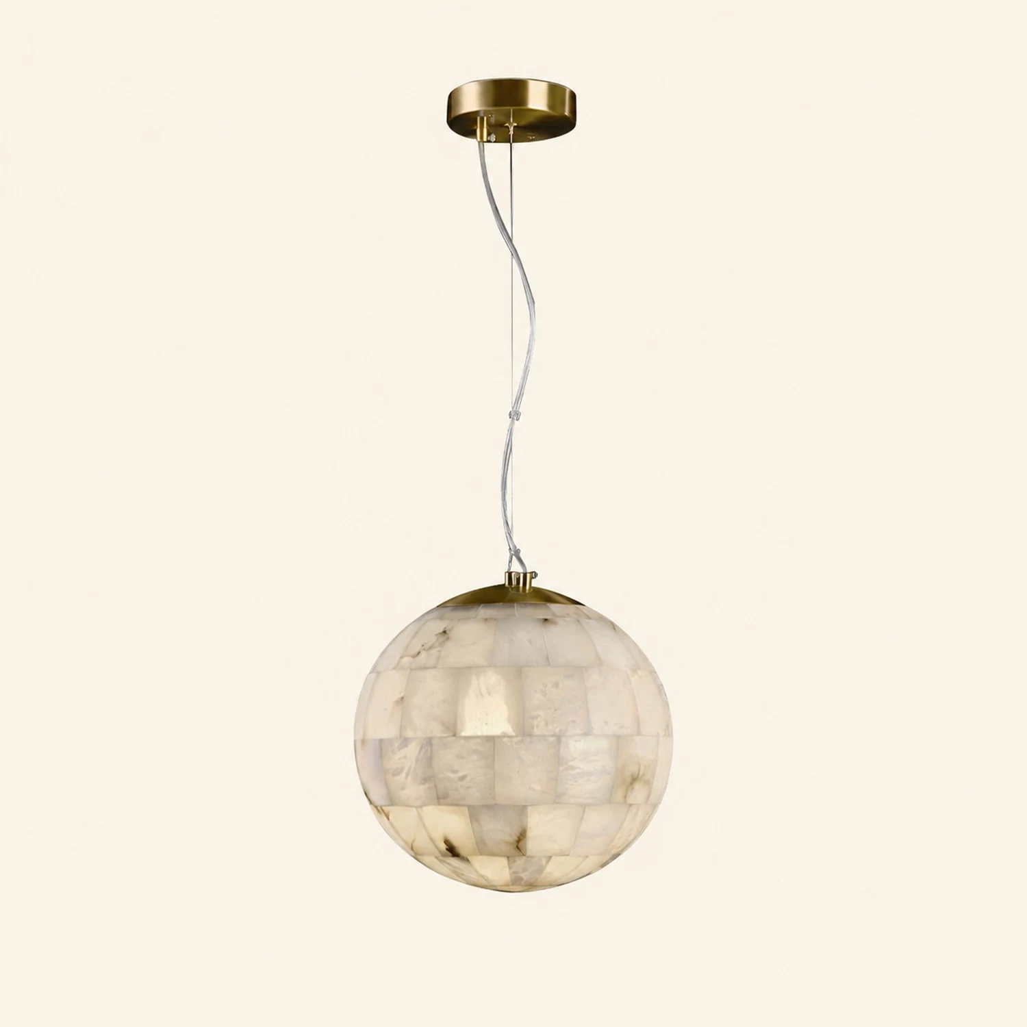Alabaster Ball Pendant Light - Lumpaz