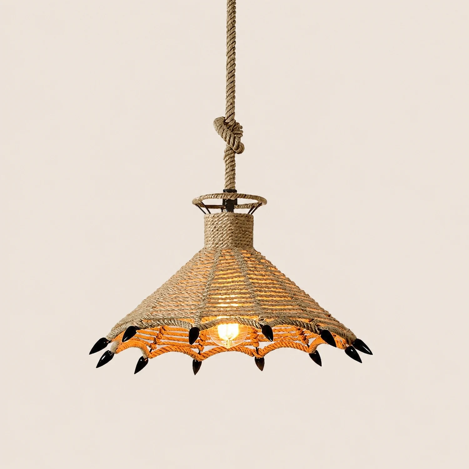 Retro Hemp Rope Interesting Pendant Light - Lumpaz