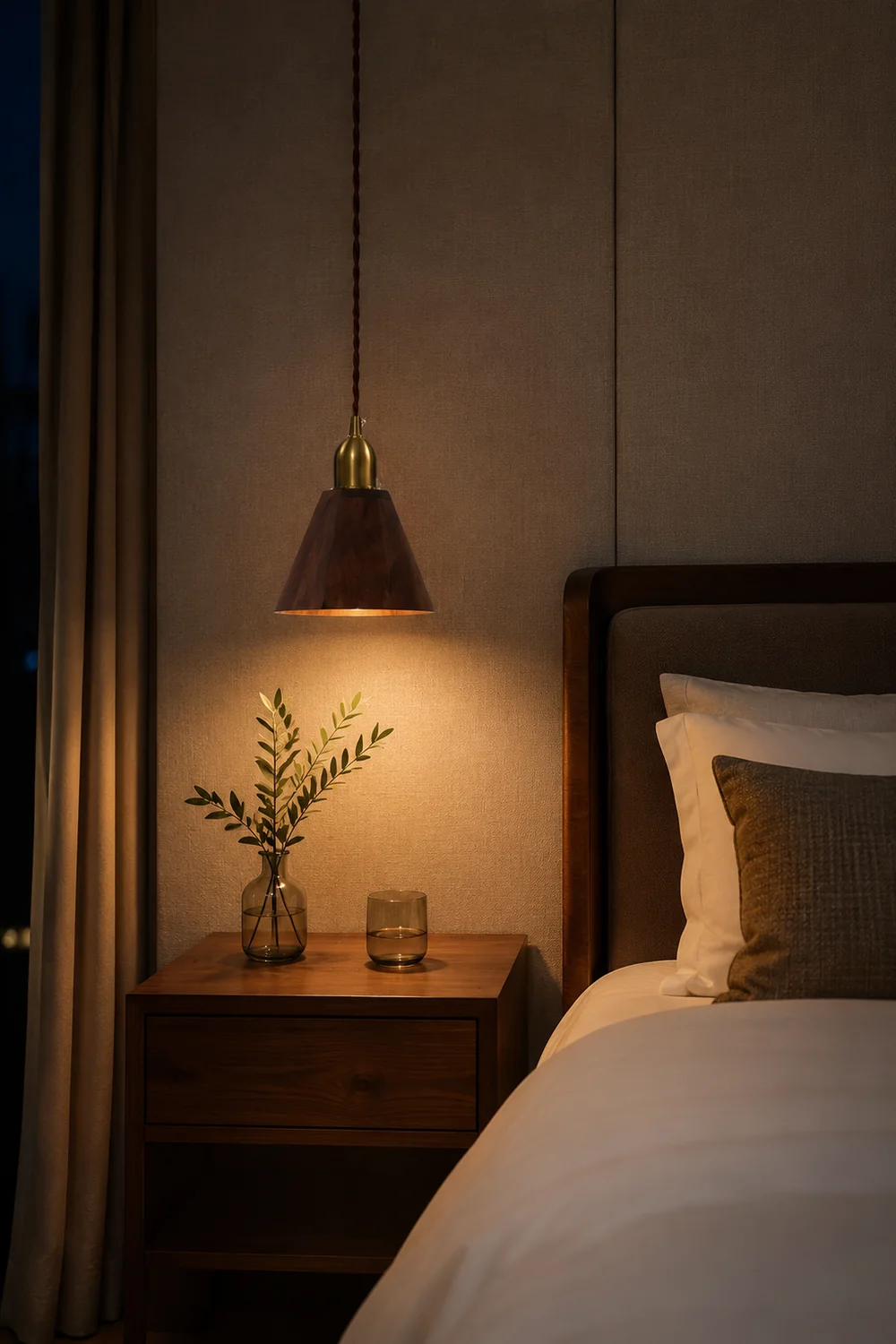 Lyfa Walnut Pendant Light - Lumpaz