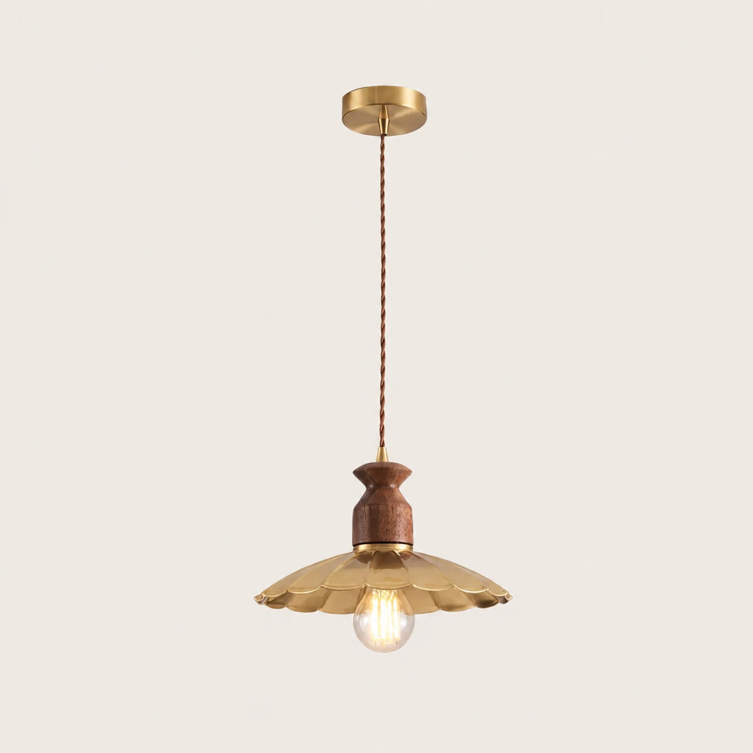 Brass Crest Pendant Light - Lumpaz