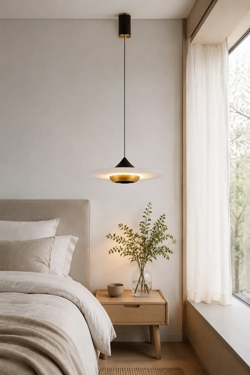Flying Saucer Marble Pendant Lamp - Lumpaz