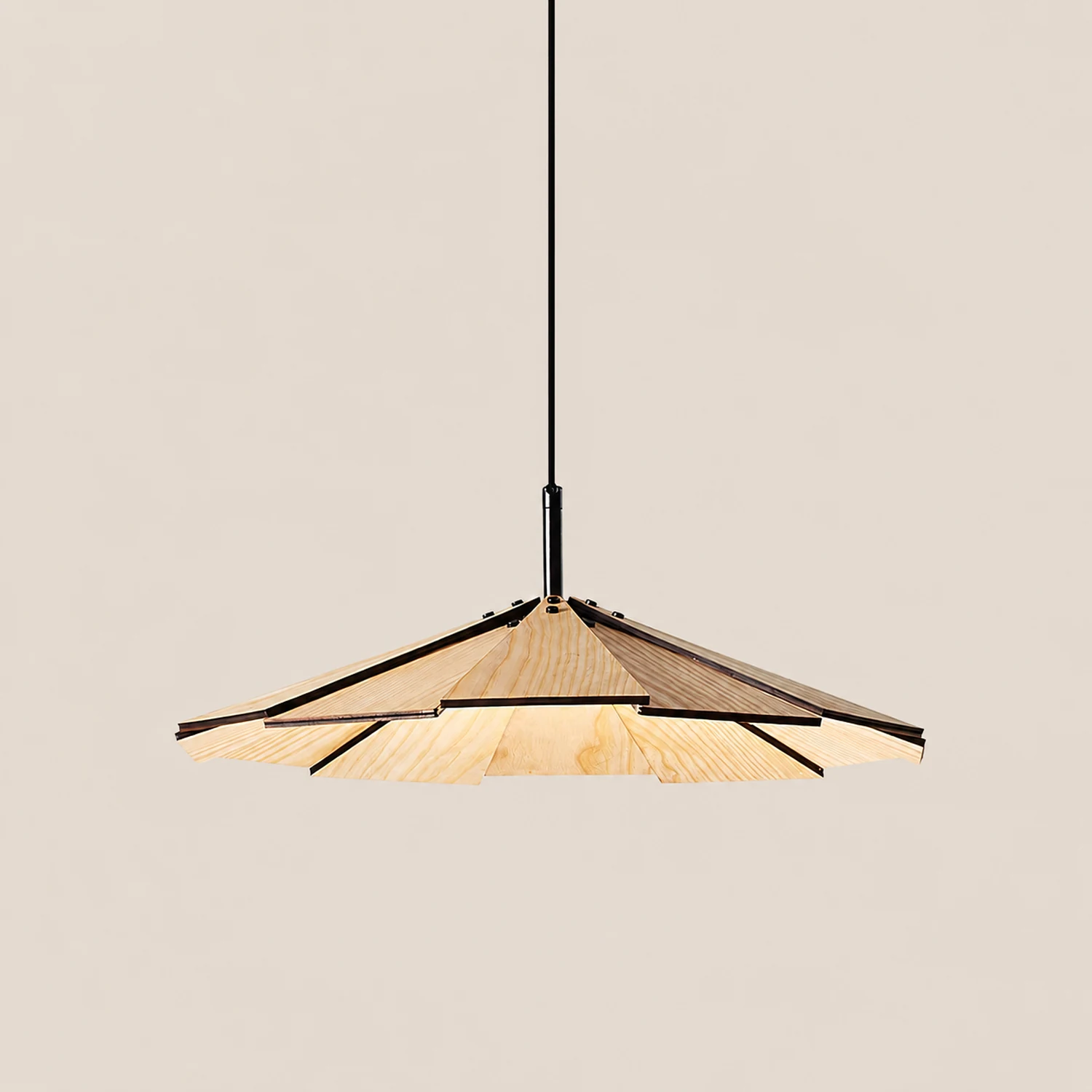 Umbrella Wooden Pendant Light - Lumpaz