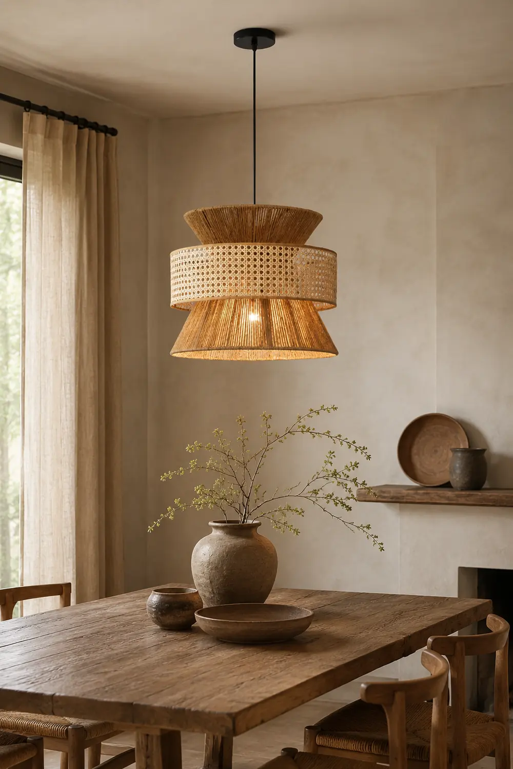 Rattan Bamboo Pendant Lamp - Lumpaz