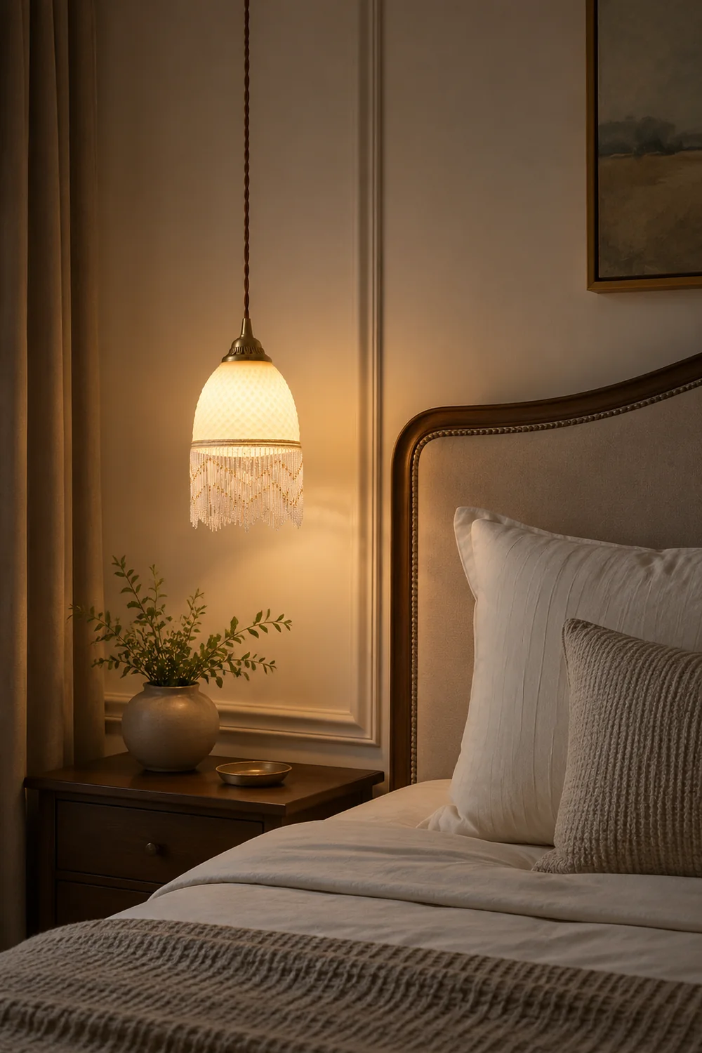 Mesh Tassel Glass Pendant Light - Lumpaz