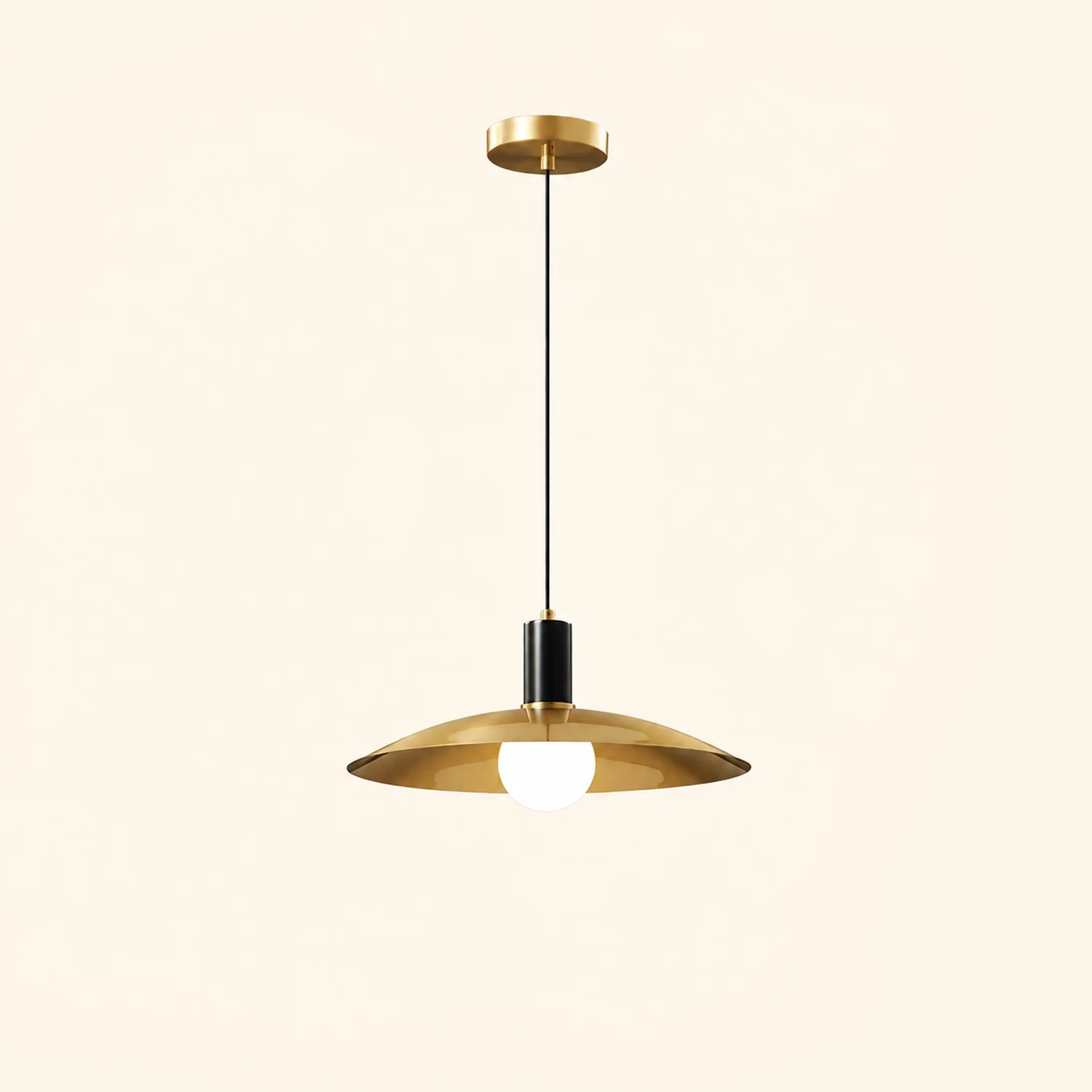 Brass Flared Pendant Lamp - Lumpaz