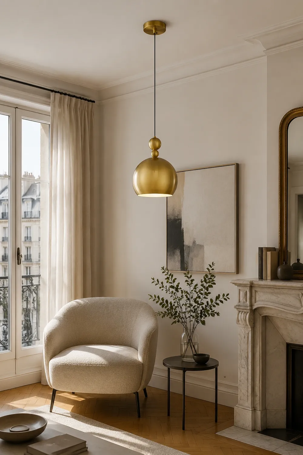 Palla Brass Pendant Lamp - Lumpaz