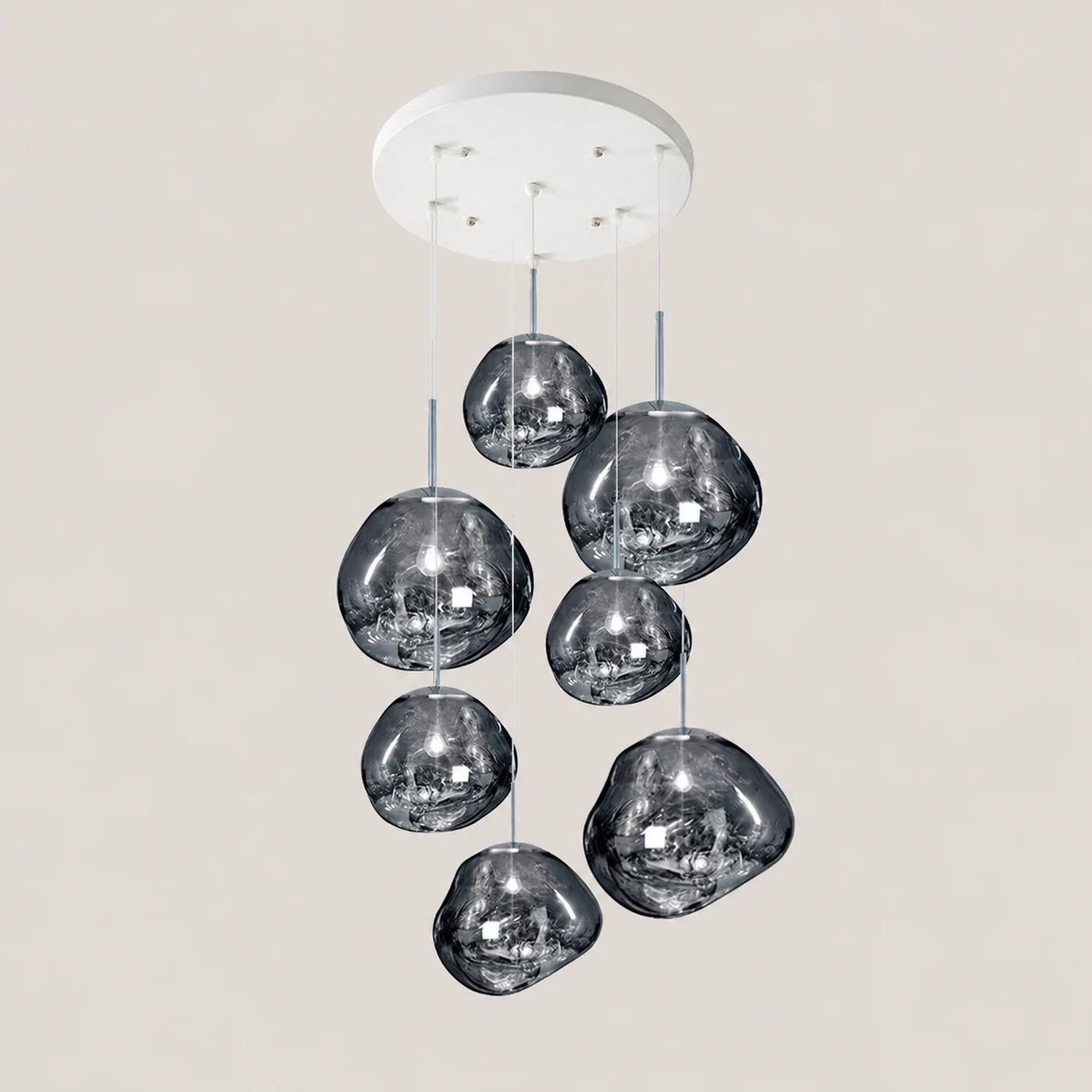 Multi Lava Round Pendant Lamp - Lumpaz