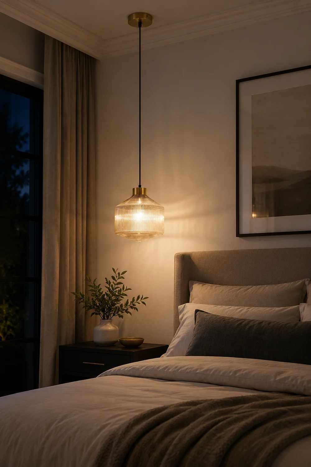 Striped Spinning Top Pendant Light - Lumpaz
