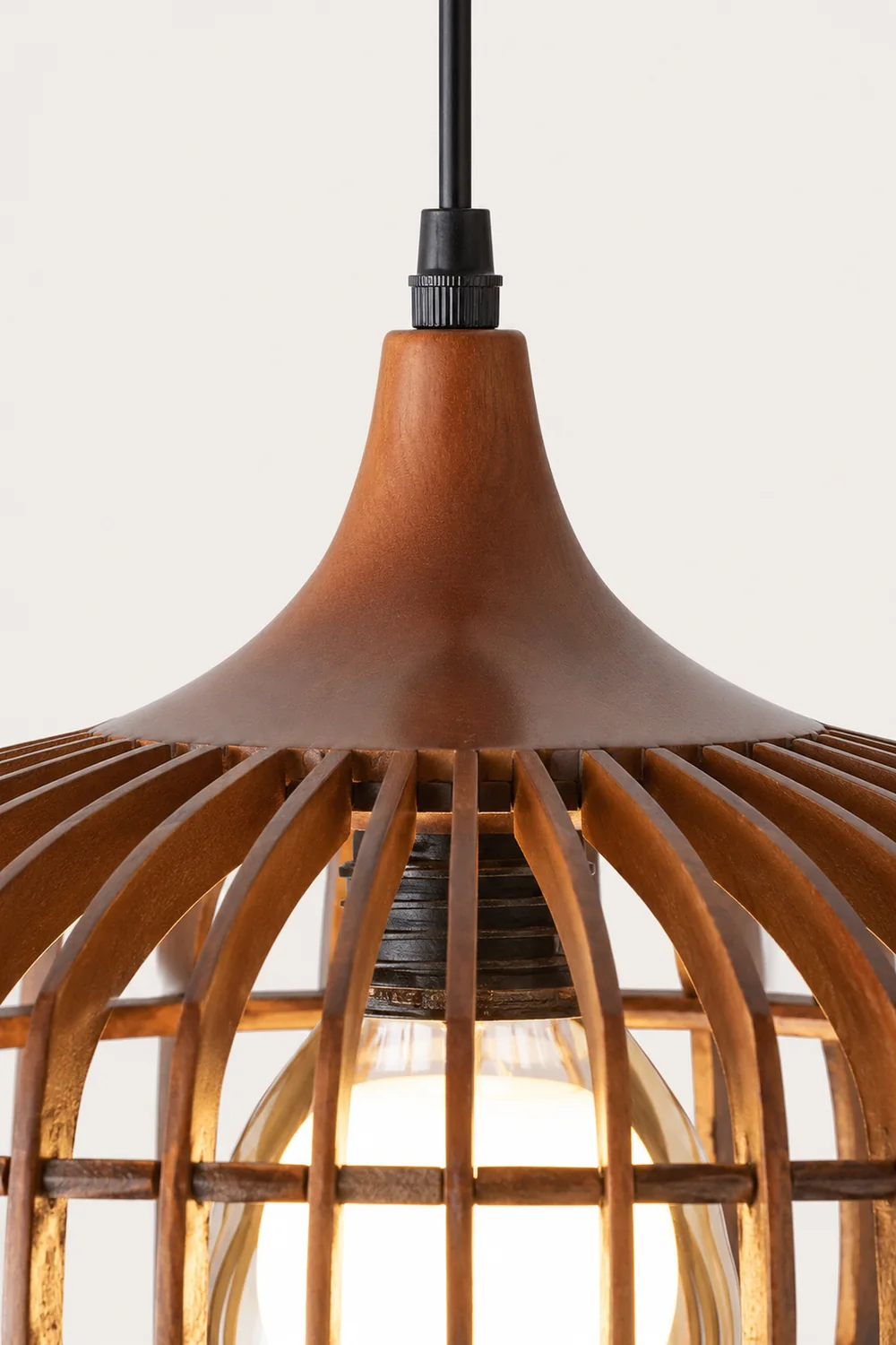 Lattice Nest Wooden Pendant Lamp - Lumpaz
