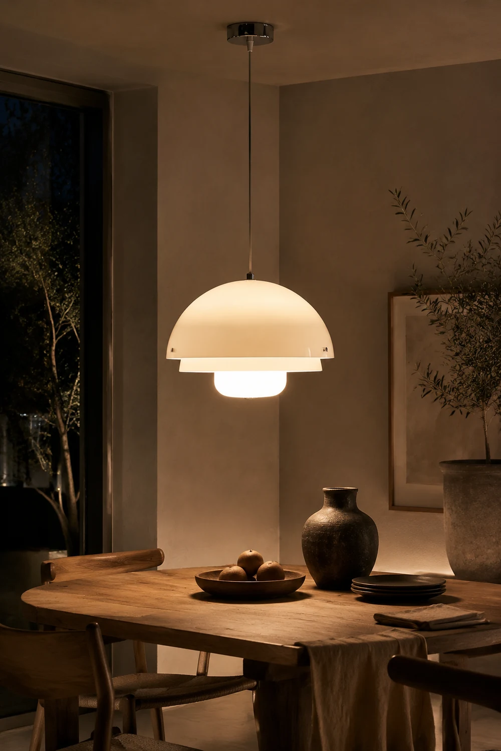 Milk White Layer Pendant Lamp - Lumpaz