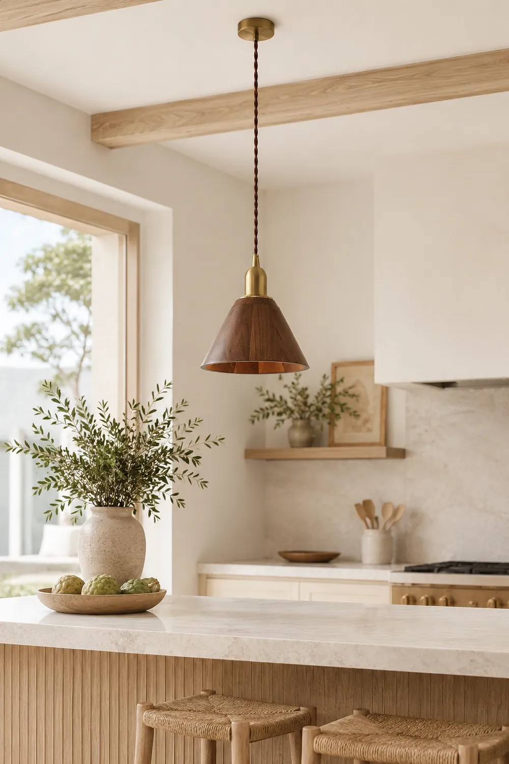 Lyfa Walnut Pendant Light - Lumpaz