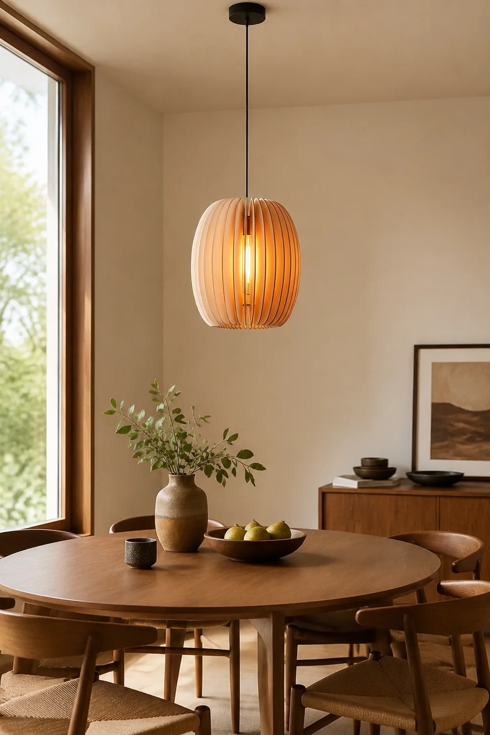 Wooden Orb Pendant Lamp - Lumpaz