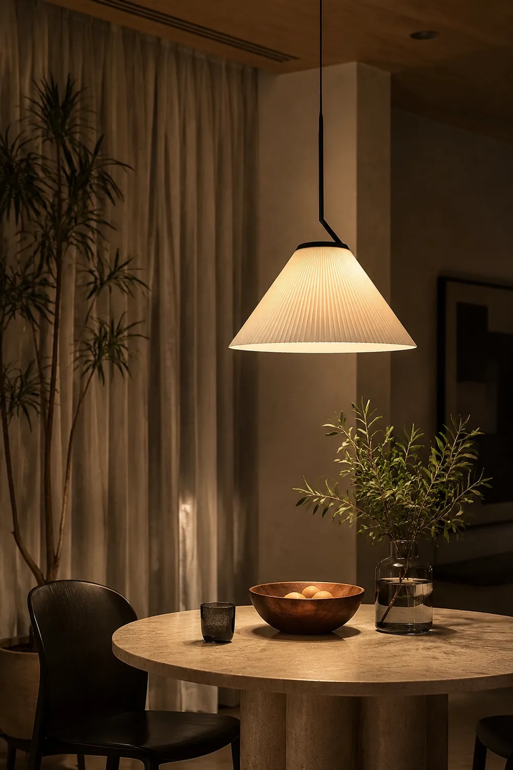 Pleated Skirt Pendant Light - Lumpaz